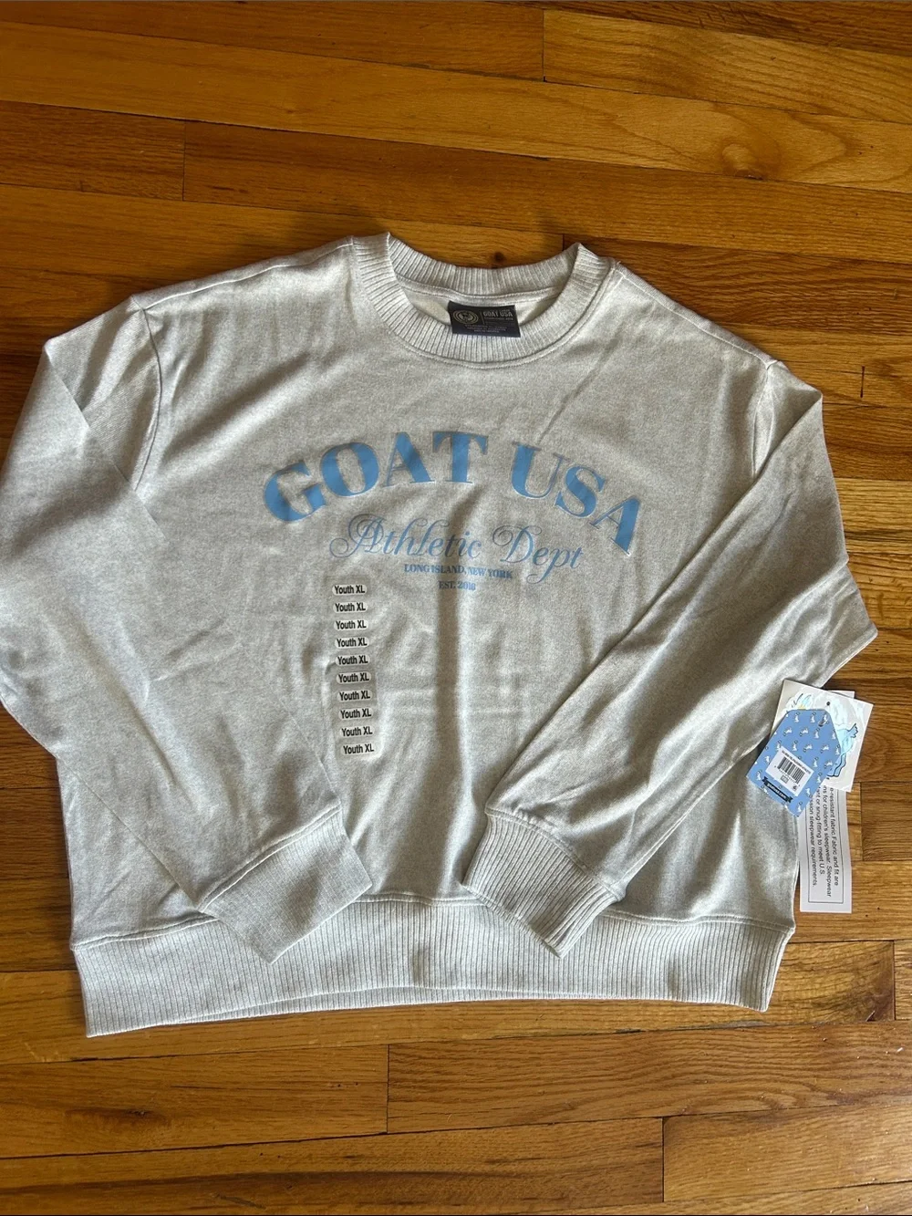 NWT Girls' Lounge Crewneck GOAT USA YXL